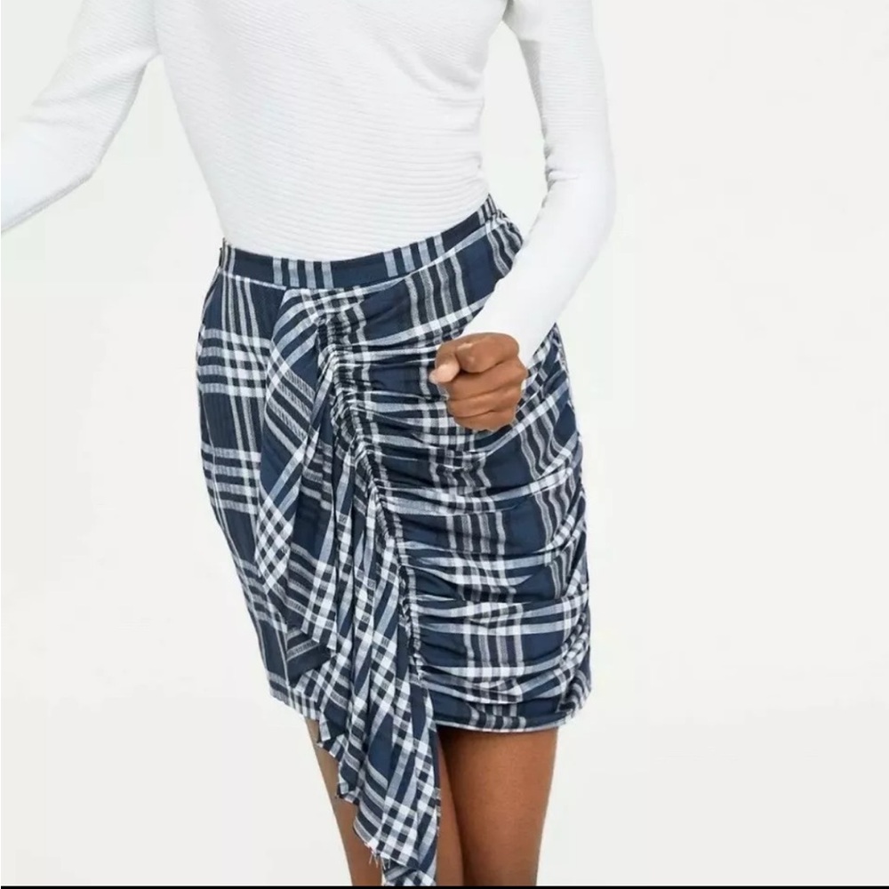 Zara checked mini Skirt